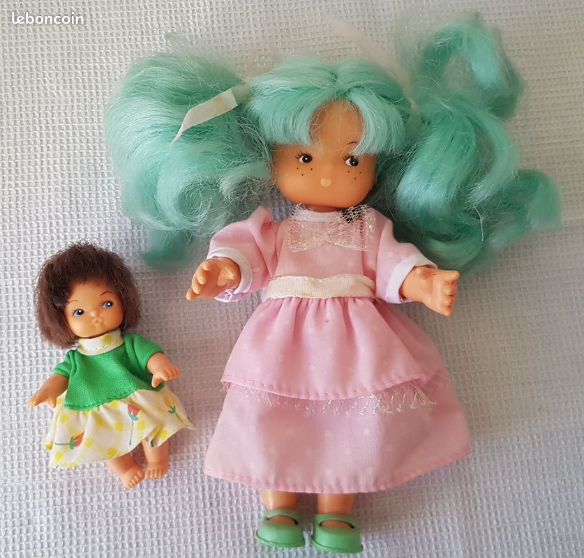 LOT DE POUPÉES VINTAGE LA FAMILLE GLADY Par Delavennat - Avec Cheveux Mauves, Occasion