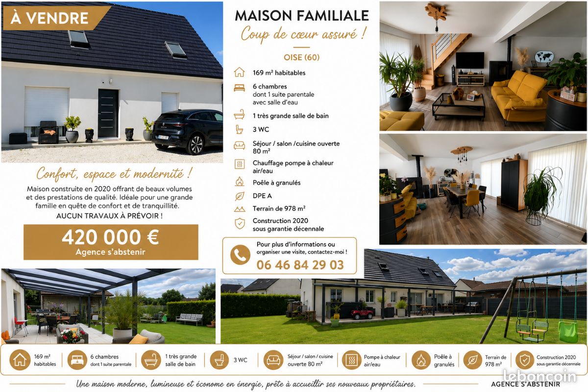 Maison 8 pièces 169 m² · à Noailles · 169 m² · 420 000 €