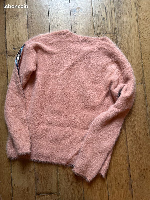 Pull IKKS Fin Pour Fille 12 Ans - Couleurs Pastel (blanc, Gris, Rose) - Occasion Très Bon état