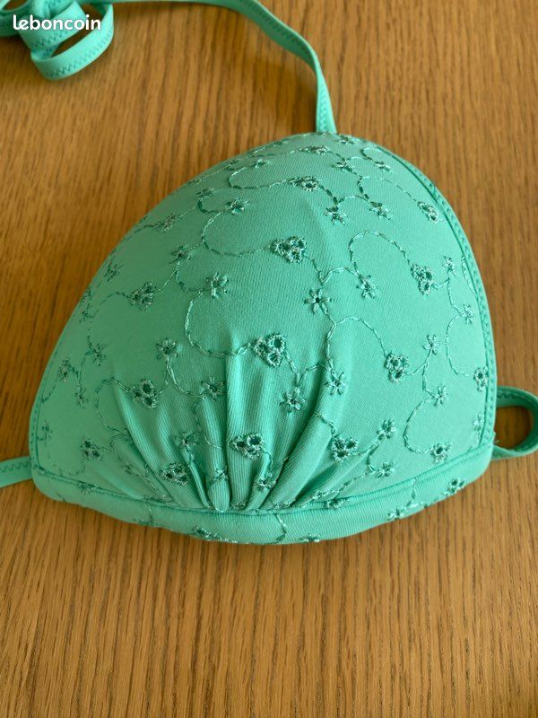 Bikini triangle push up bleu mint T44 XXL (image 5)