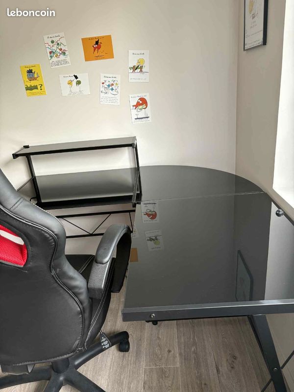 Bureau moderne 130cm×70cm + le fauteuil (image 2)