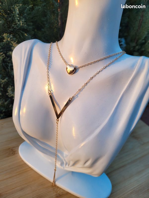 Collier Chaînette Plaqué Or – Occasion, Usure Normale, Couleur Dorée