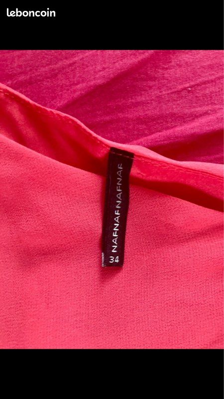 Robe nafnaf corail taille 34 (image 3)