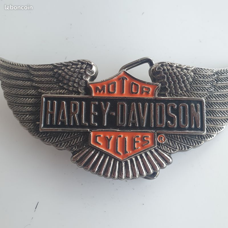 Boucle De Ceinture Vintage Harley-Davidson Authentique - Accessoire De Collection Ajustable Pour Homme
