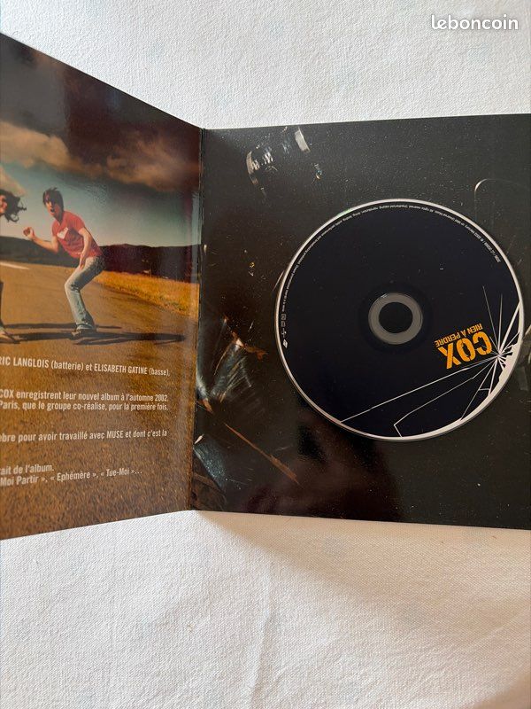 Lot album promo et single promo groupe COX fabien cahen (cf zazie) rien a perdre / et après état neuf rare collector 2003 (image 2)