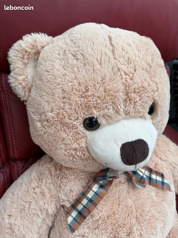 Peluche ours XXL une marron et l’autre beige (image 9)
