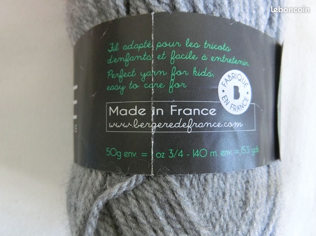 Lot De Laine Démarchée - Environ 8 Pelotes Pour 380g - Fabriqué En France - Aiguille N°5 - Neuf