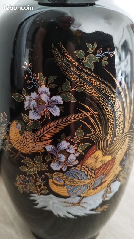 Oiseau rouge vase en céramique - Maison