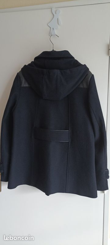 Manteau Morgan bleu marine TBE Taille 42 capuche amovible Vêtements