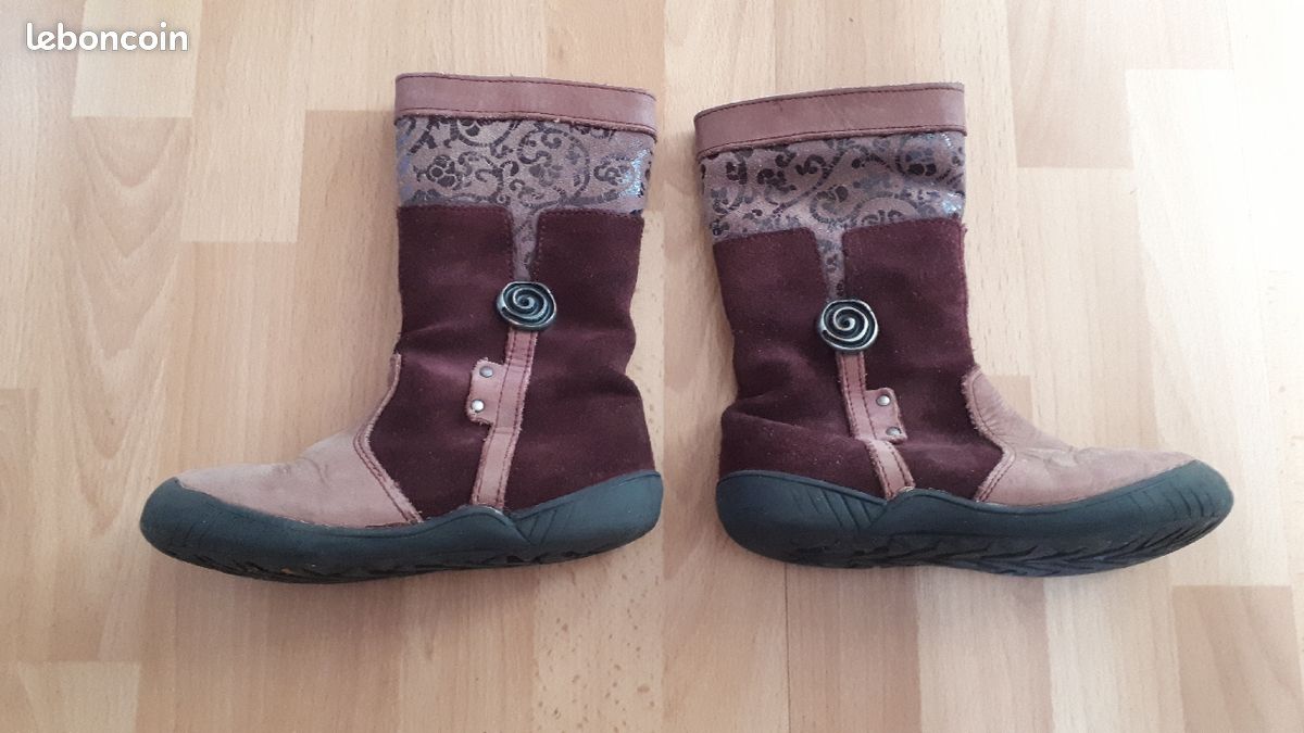 Bottines fantaisie violettes taille 26 Bopy (image 2)