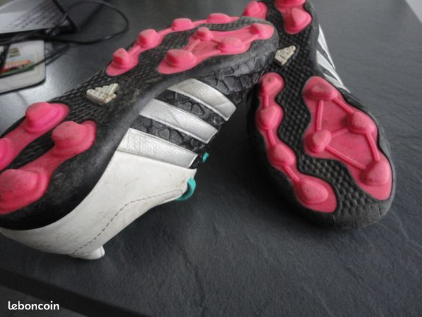Crampons Football Rawlings Enfant Taille US 1 Rose Et Noir - Occasion