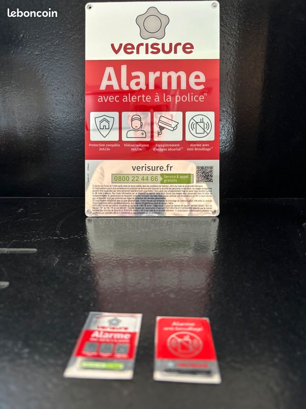 Lot De 7 Autocollants Alarme Verisure 2026 - Complet, Authentique, Neuf