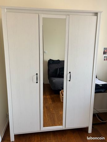 Meuble chaussures IKEA BRUSALI blanc 3 casiers - Ameublement