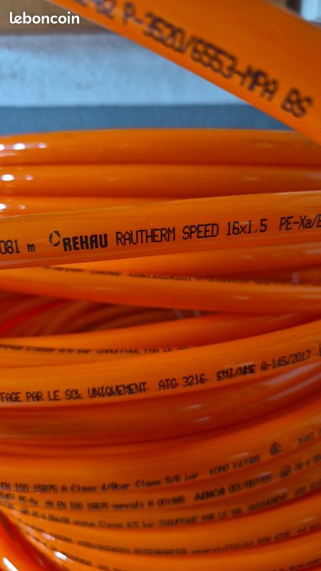Rehau Tube Chauffage Par Le Sol Rautherm Speed 16x1,5 Rouleau 240m - Foto 12