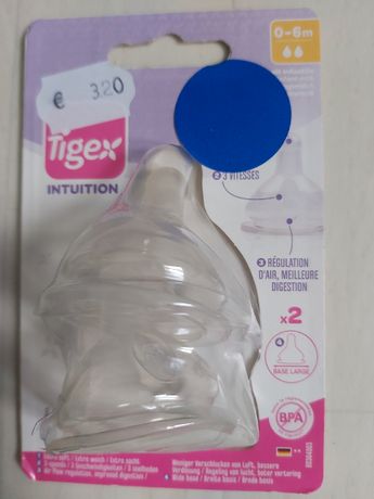 Tétines plates +12m - Liquides épais et céréales - Tigex