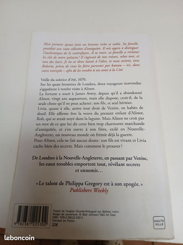 La marchandecd antiquites de venise philippa gregory (image 2)