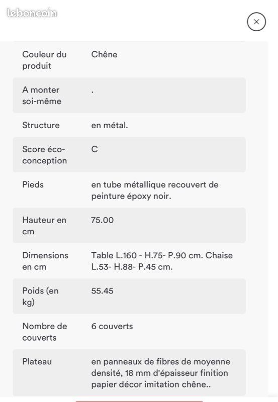 Table neuve imitation chêne (image 5)