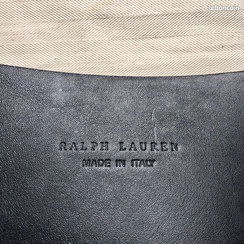 Ceinture Ralph Lauren Daim Noir chic - M (image 9)