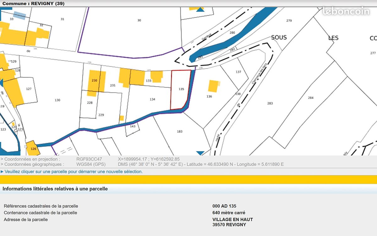 Terrain 640 m² REVIGNY (image 3)