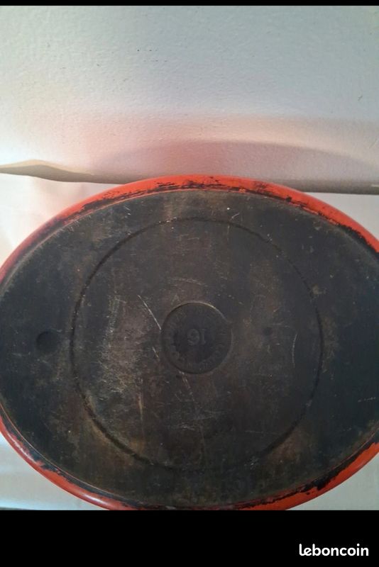 Ancienne cocotte fonte orange doufeu (image 5)