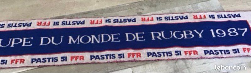 Écharpe Coupe Du Monde De Rugby 1987 - Pastis 51 - FFR - Collection Vintage