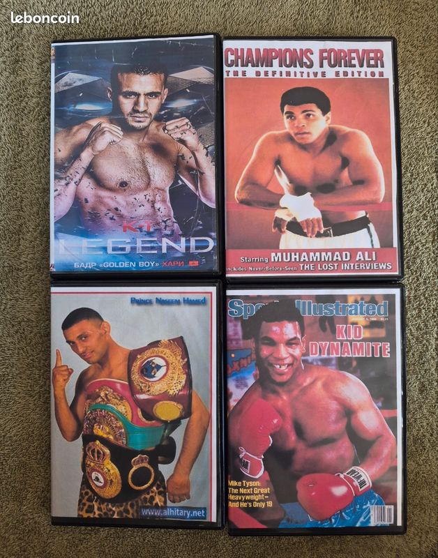 Lot 4 DVD Boxe Kickboxing Muhammad Ali Mike Tyson Naseem Hamed K-1m (image 1)