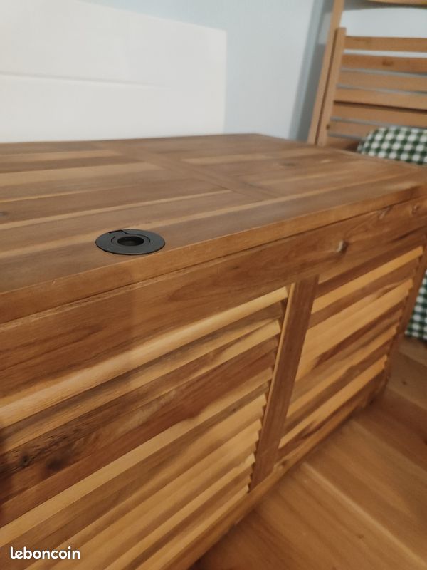 Coffre de rangement en bois d'Acacia neuf (image 2)