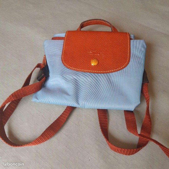 Sac a dos longchamp pliable bleu clair (image 2)