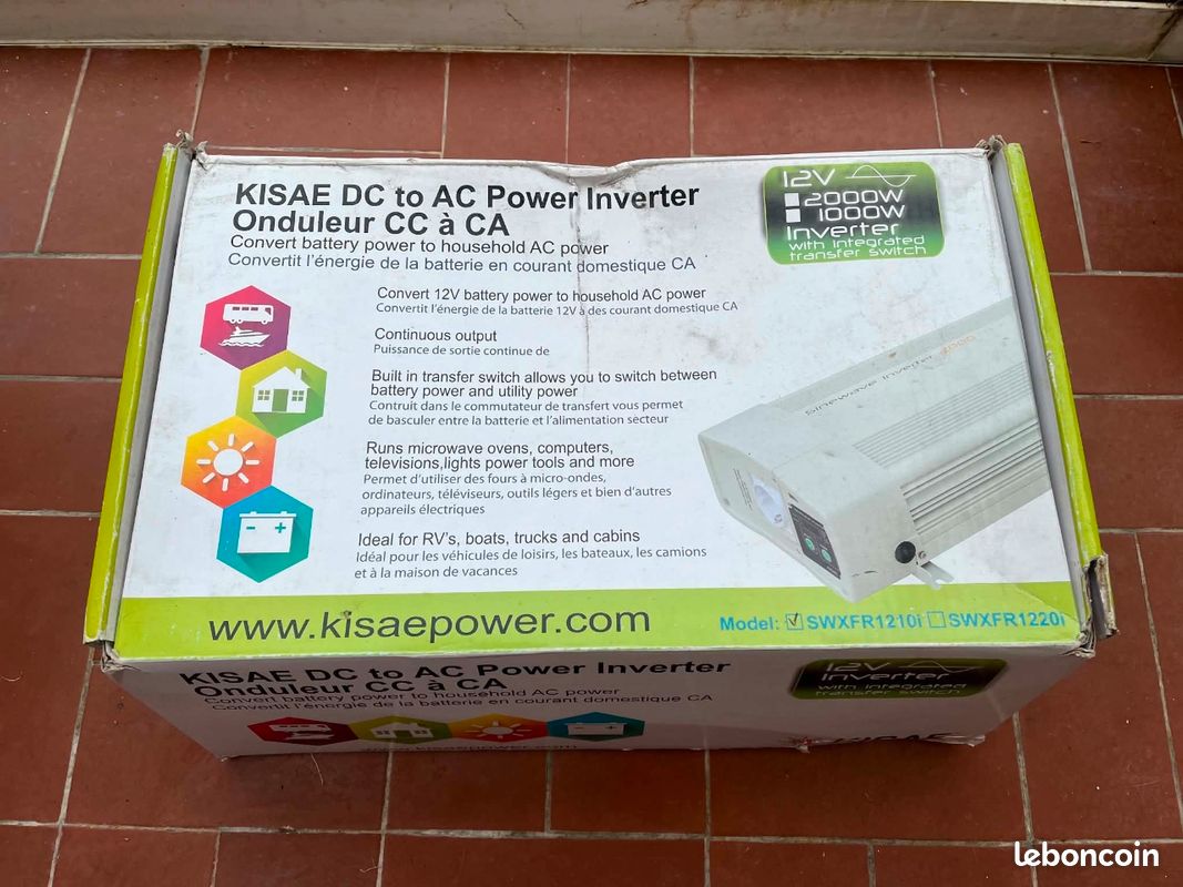Convertisseur 12v/230V 1000 watts (image 1)