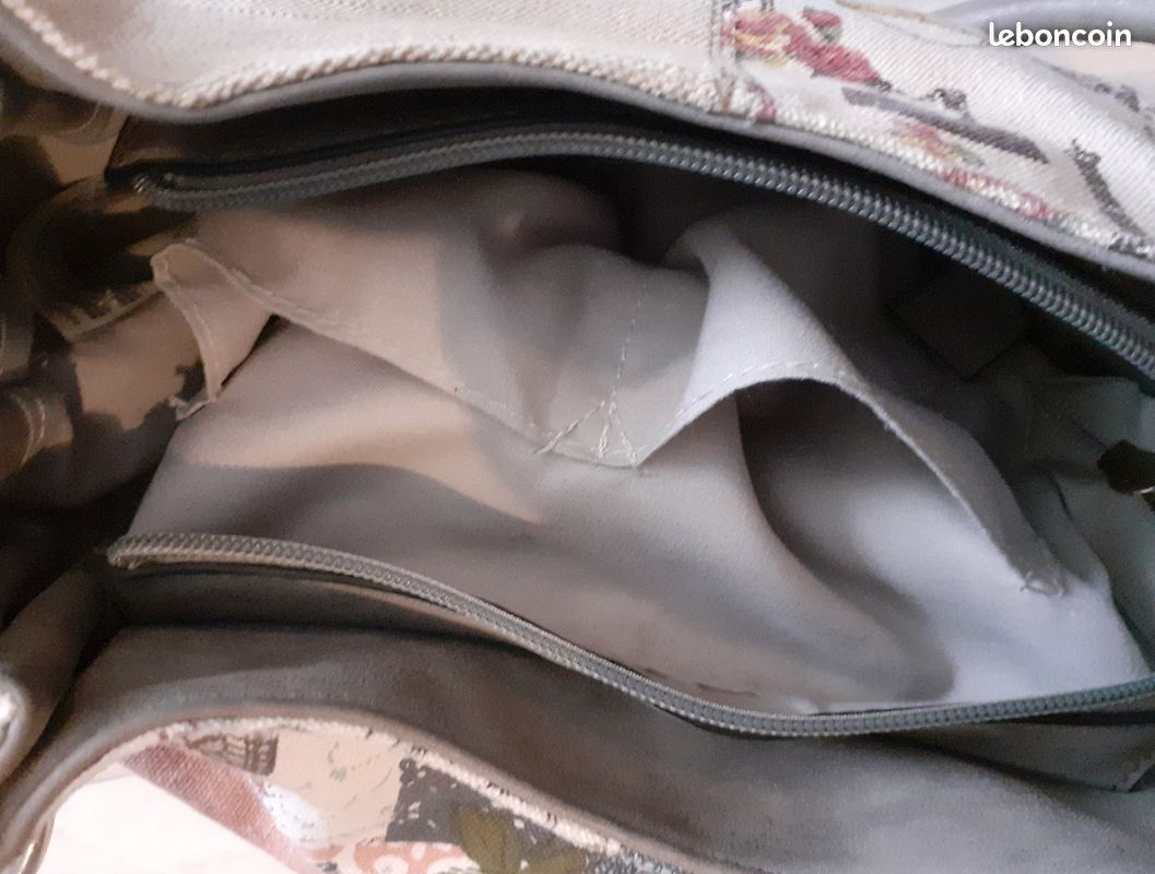 Sac à main- décor Patchwork Paris TB état (image 6)
