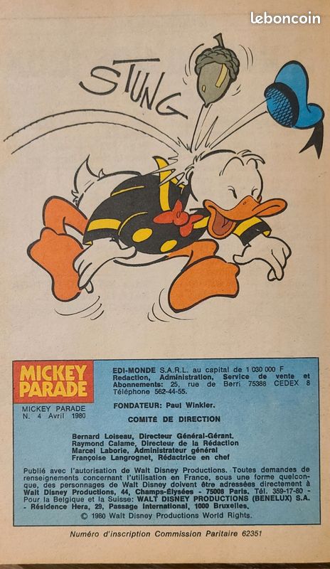 📘 Mickey Parade n°4: Donald triomphe Avril 1980 Vintage Disney collector (image 5)