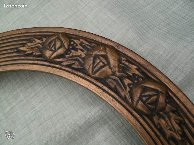 Cadre en bois ancien "ovale " (image 2)
