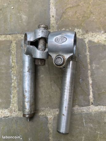 Ancien guidon Pivo potence velo cycle levier frein Weinmann sonette Motobecane ville course ancienne collection - Collection