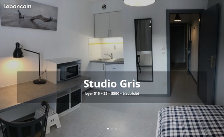 Location agréable studio meublé