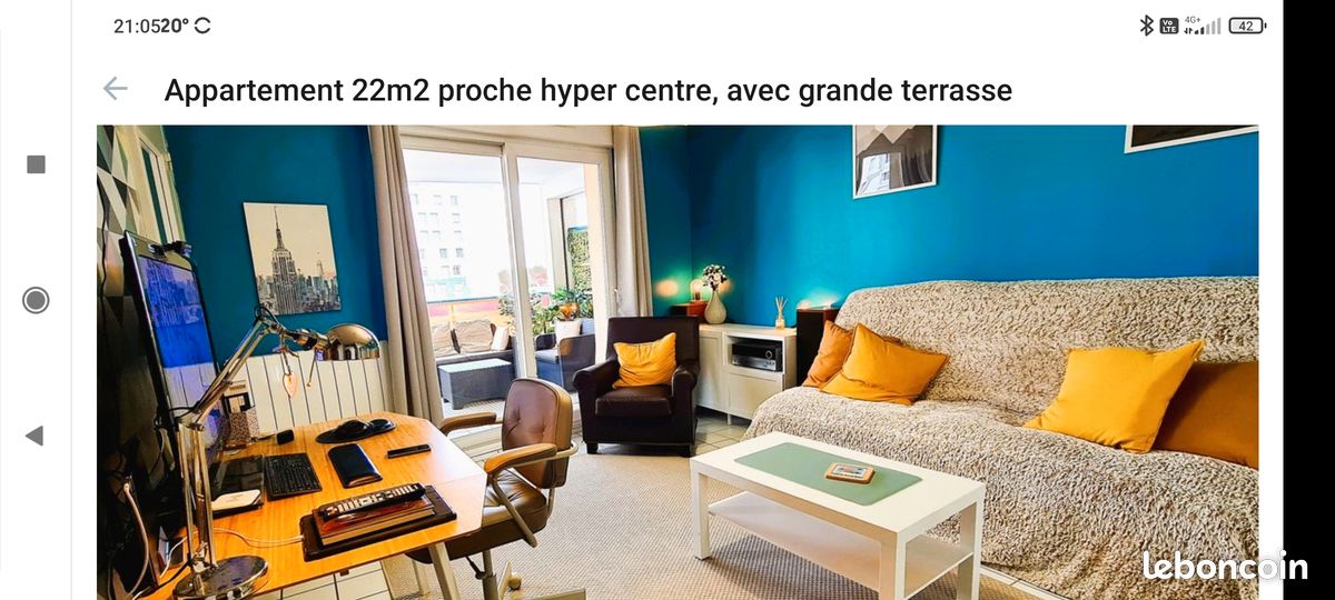 Appartement 2 pièces 22 m² · à Clermont-Ferrand · 22 m² · 460 €/mois