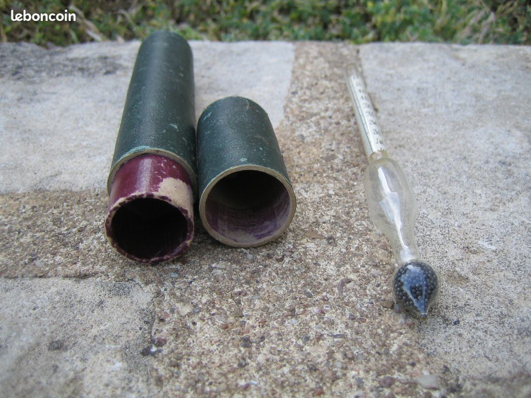 Pèse sirop en verre ancien appareil de mesure densimètre (image 9)