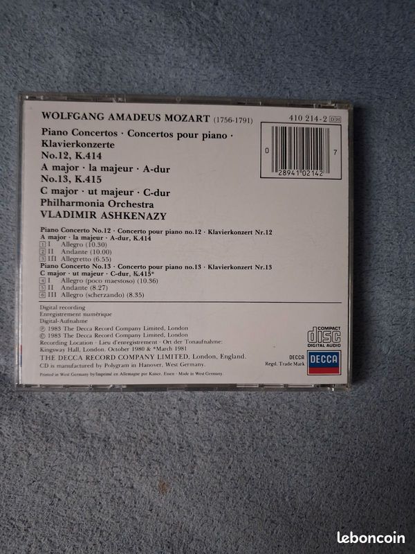 Mozart, Concertos pour piano N° 12 et 13 (image 2)