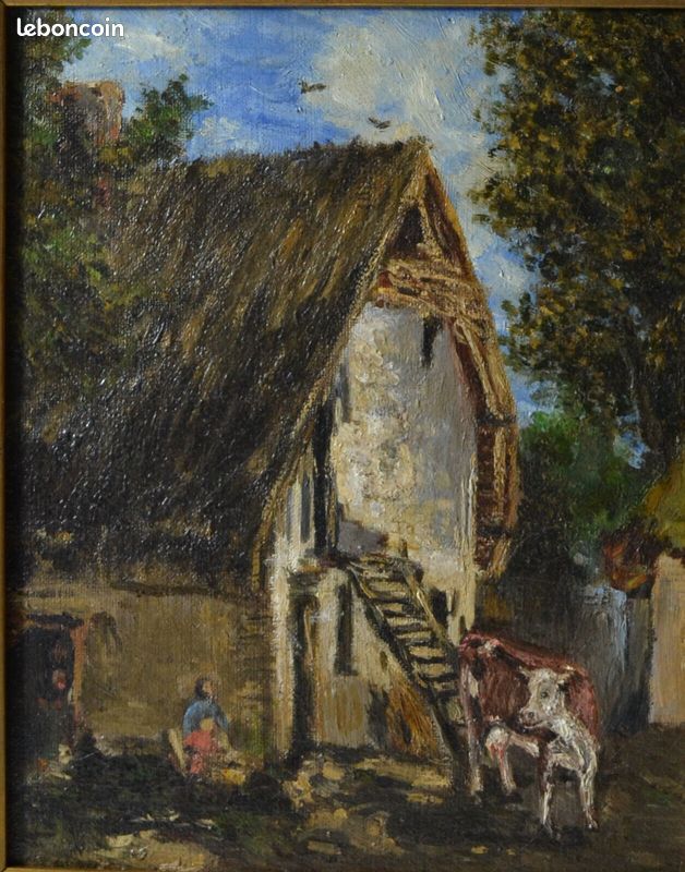 Huile sur toile, André Bouillard (1877-1966), signé, encadré, 35 x 30 cm, 1930 (image 2)