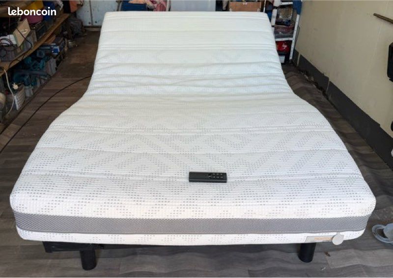 Lit sommier électrique+matelas 120x200 haut de gamme (image 2)