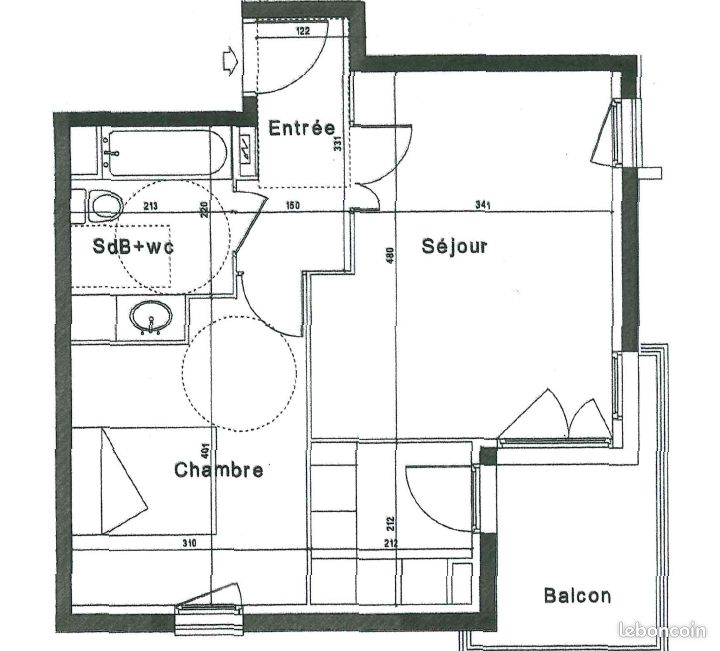 Appartement 2 pièces 43 m² · à Villecresnes · 43,3 m² · 185 000 €