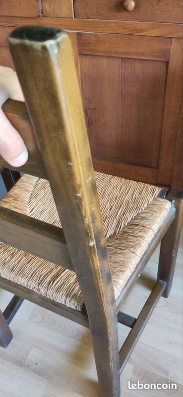 4 Chaises avec assise en paille (image 7)