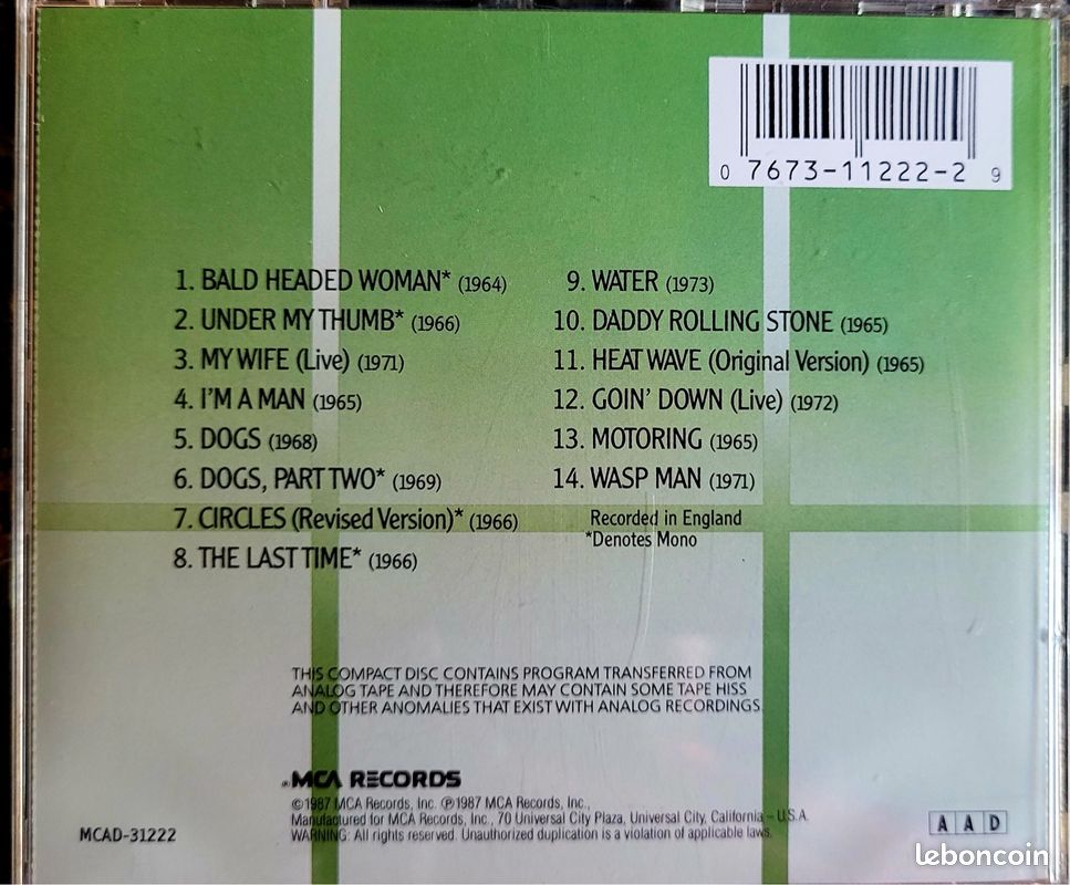 The WHO -CD- « Two’s missing » (image 2)