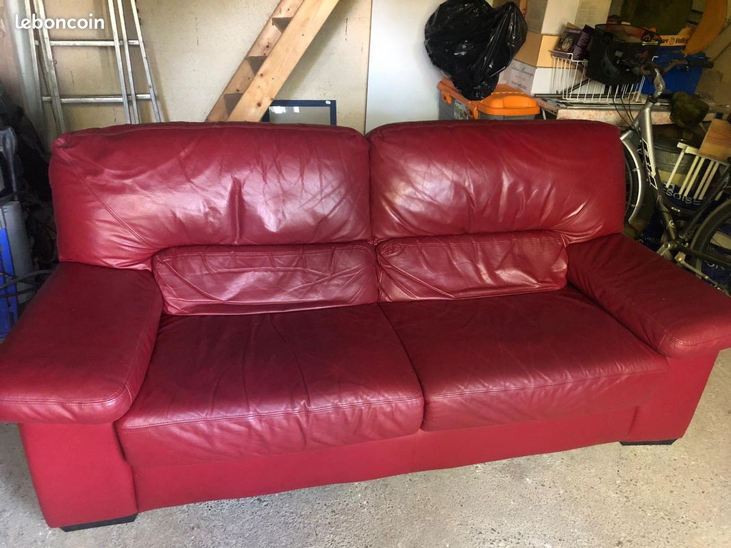 A vendre canape cuir vachette (image 2)