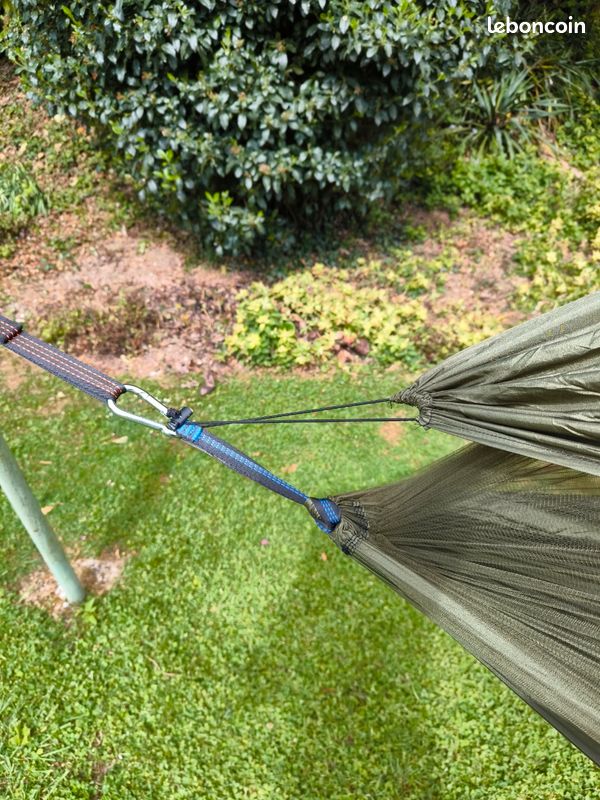 WanBeauty Hamac Portable Camping en Plein Air Jungle Swing Moustiquaire Canopy Lit Suspendu pour Camping, Randonnée, Survie, Voyage Plus armée Verte