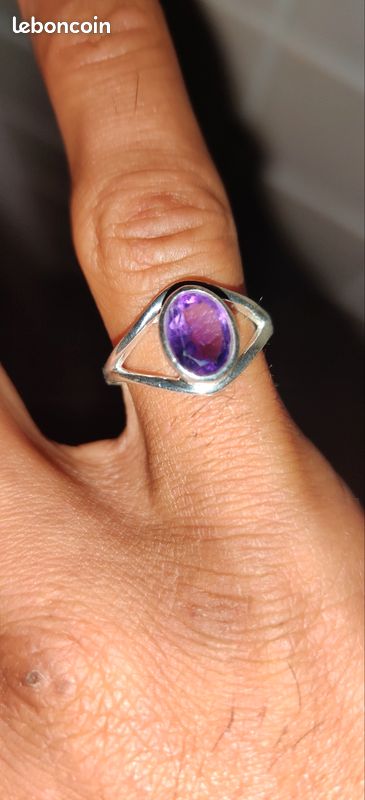 Améthyste bague T52 (image 10)