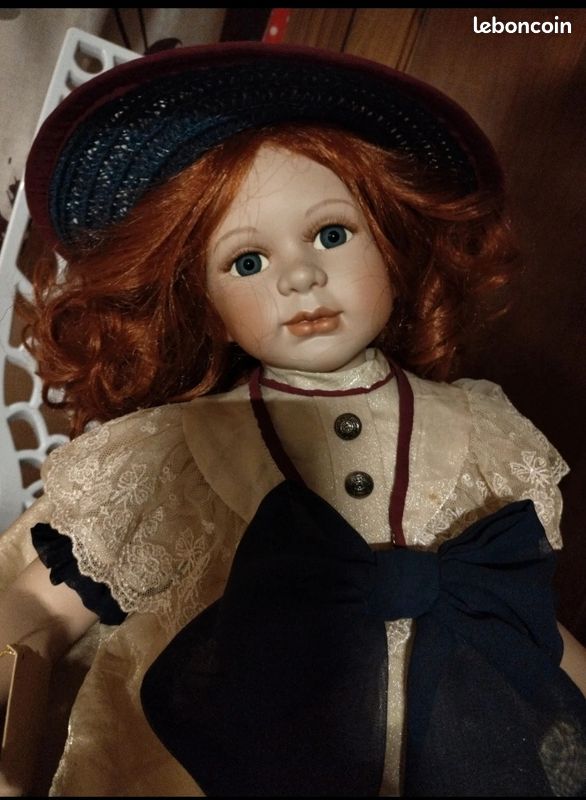 Magnifique Poupée Ancienne Carine - Taille 65 Cm - Pour Adultes Collection