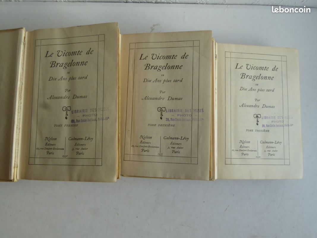 Le vicomte de bragelonne 3 tomes Alexandre.dumas (image 2)