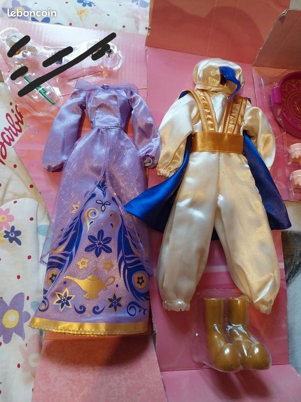 Poupée Tenue Jasmine Aladdin Tenue Prince Ali Robe Violette