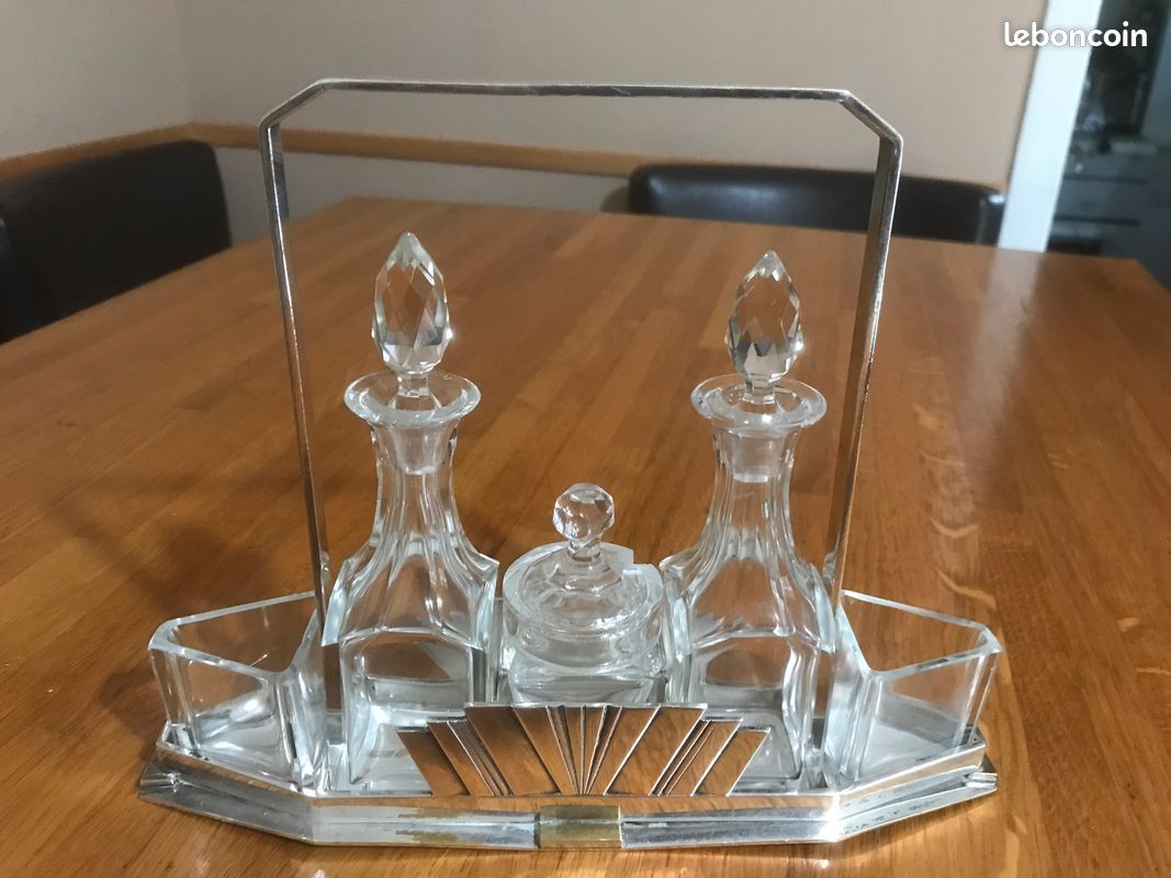 Serviteur De Table Ancien En Métal Argenté - Porte Bouteille Cognac, Rhum, Kirsch