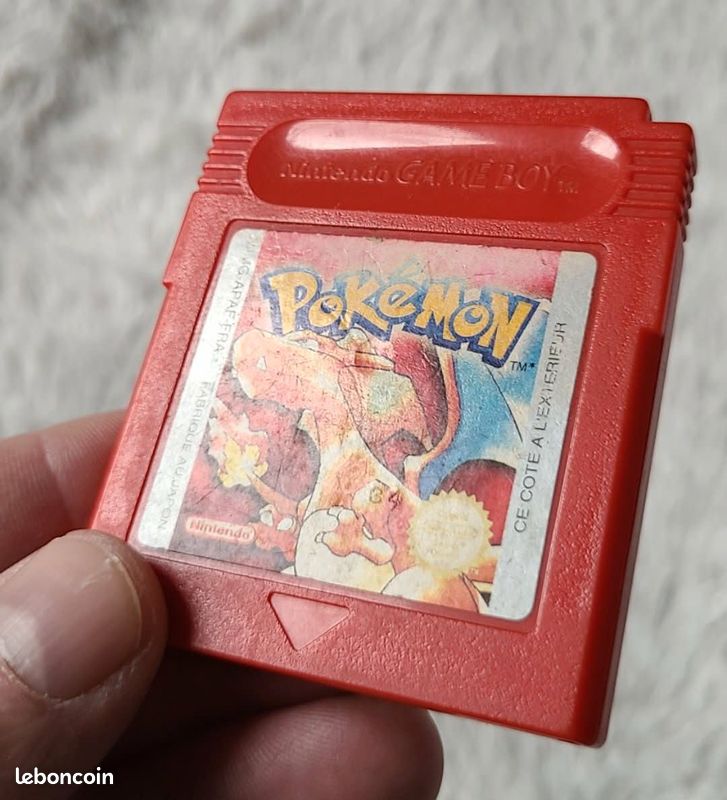 Pokemon Rouge Version Originale Game Boy - Français, Sauvegarde Qui Fonctionne - État Correct